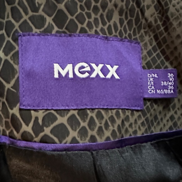 Mexx Women's Trench Coat in Olive Green & Black Snake Pattern - Picture 8 of 13